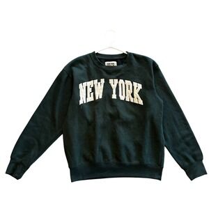 New York Popular Forest Green New York  Crewneck Sweatshirt Mens Medium